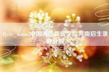 十堰中国消防救援学院河南招生录取分数