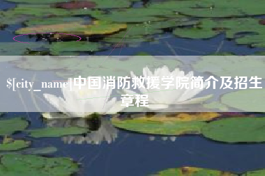 十堰中国消防救援学院简介及招生章程