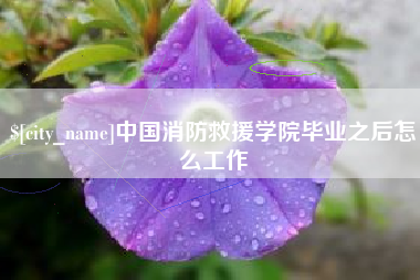 十堰中国消防救援学院毕业之后怎么工作