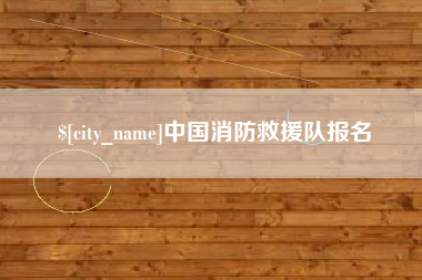 十堰中国消防救援队报名