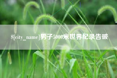 十堰男子5000米世界纪录告破