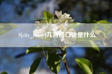 十堰九宫格口诀是什么