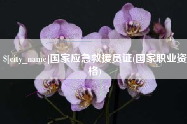 十堰国家应急救援员证(国家职业资格)