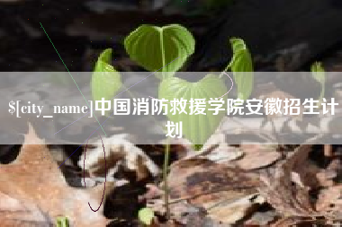 十堰中国消防救援学院安徽招生计划