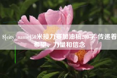 十堰50米接力赛加油稿200字-传递着希望、力量和信念