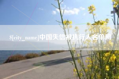 十堰中国失信被执行人名单网