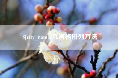 十堰九宫格排列方法