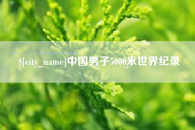 十堰中国男子5000米世界纪录