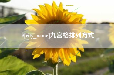 十堰九宫格排列方式