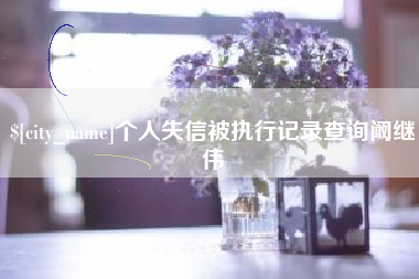 十堰个人失信被执行记录查询阚继伟