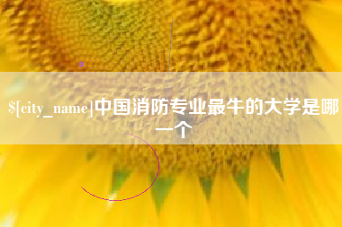 十堰中国消防专业最牛的大学是哪一个