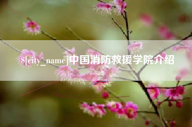 十堰中国消防救援学院介绍