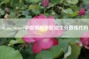 十堰中国消防学校招生分数线代码