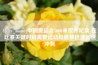十堰中国奥运会5000米世界纪录-在比赛关键时刻需要运动员能够迅速加速冲刺