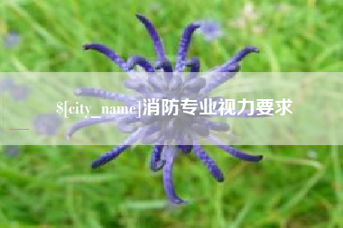 十堰消防专业视力要求