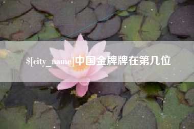 十堰中国金牌牌在第几位