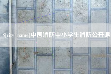 十堰中国消防中小学生消防公开课