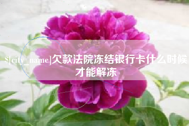 十堰欠款法院冻结银行卡什么时候才能解冻