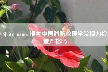 十堰报考中国消防救援学院视力检查严格吗
