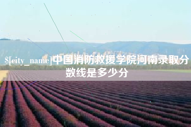十堰中国消防救援学院河南录取分数线是多少分