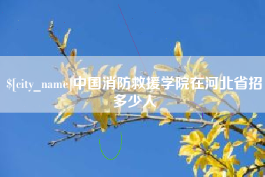 十堰中国消防救援学院在河北省招多少人