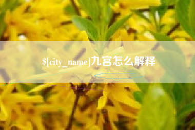 十堰九宫怎么解释
