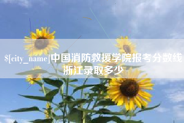 十堰中国消防救援学院报考分数线浙江录取多少