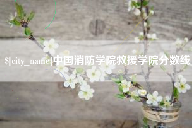 十堰中国消防学院救援学院分数线
